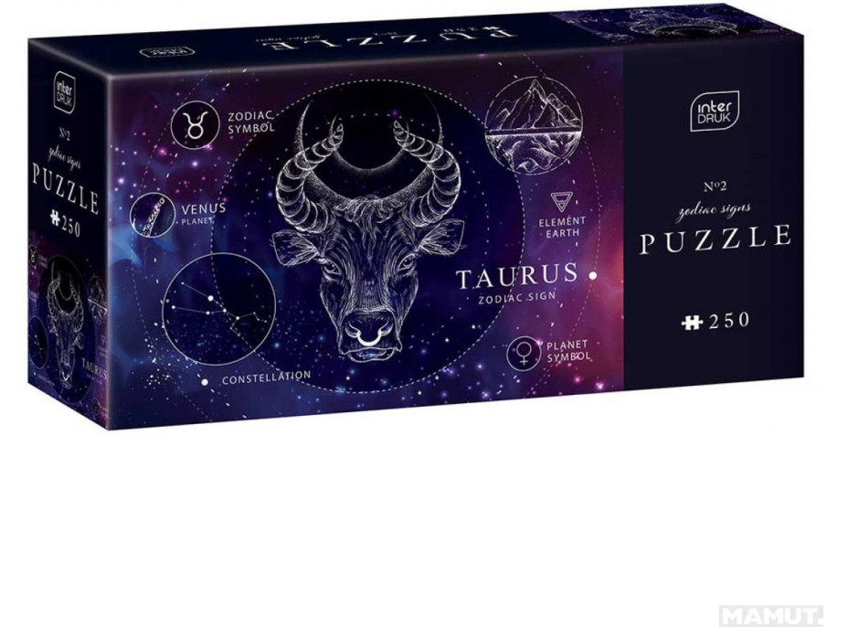 INTERDRUK Puzzle Zverokruh: Býk 250 dielikov