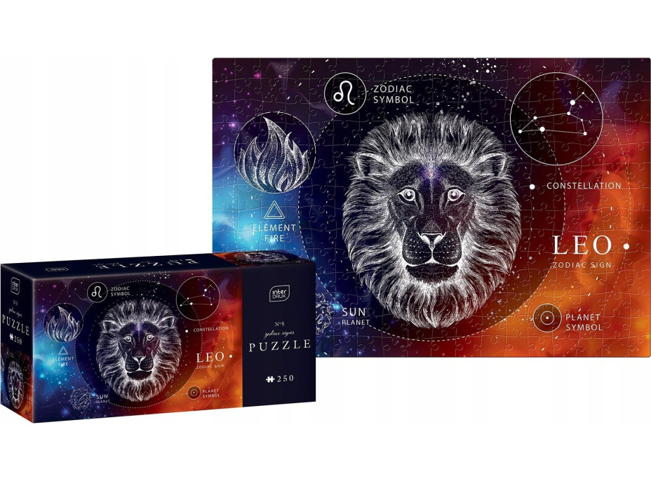 INTERDRUK Puzzle Zverokruh: Lev 250 dielikov