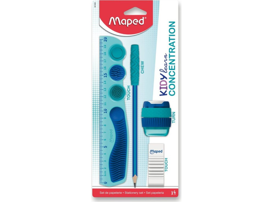 MAPED Súprava školských potrieb Kidy Learn Concentration 4ks