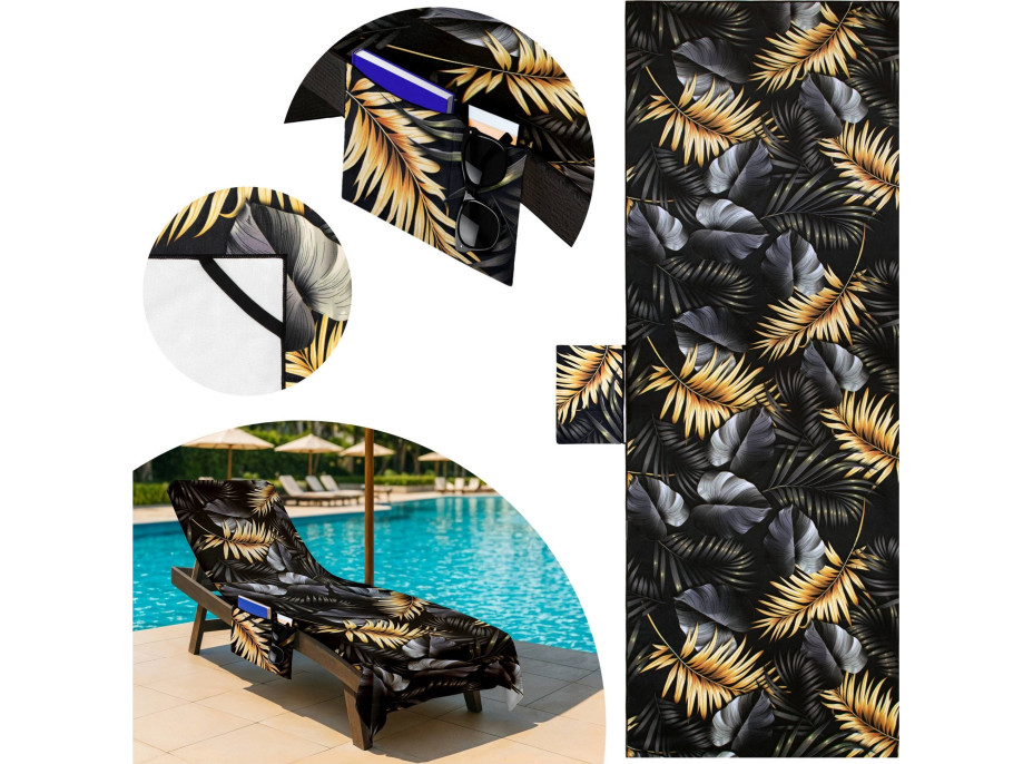 Rýchloschnúca plážová osuška 210x75 cm - Golden Palms