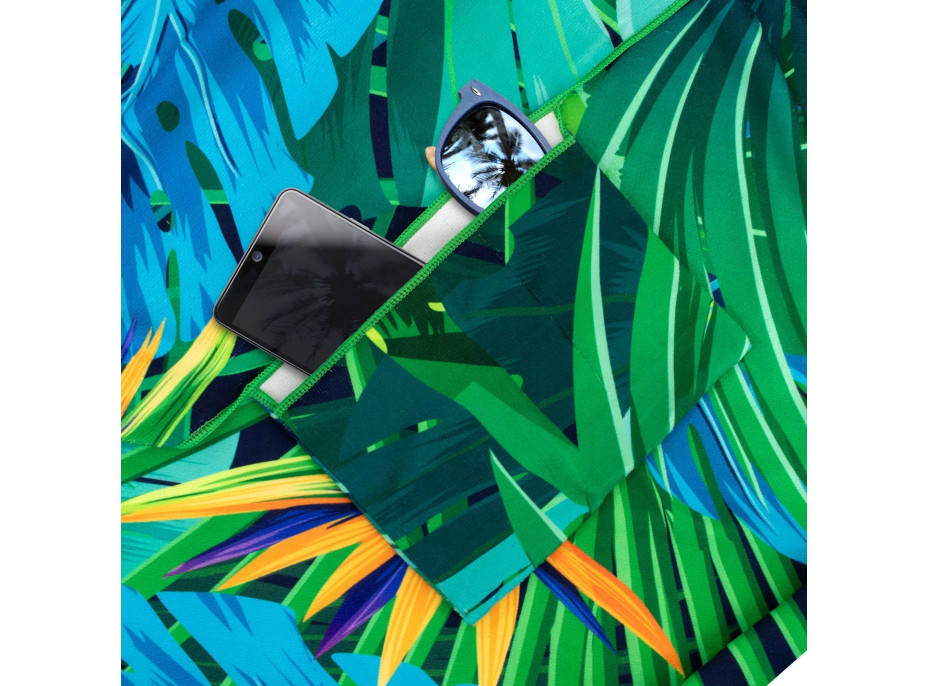 Rýchloschnúca plážová osuška 210x75 cm - Strelitzia Blue