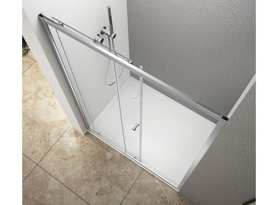 Aqualine UGGA posuvné sprchové dvere 1200mm, číre sklo ATS120