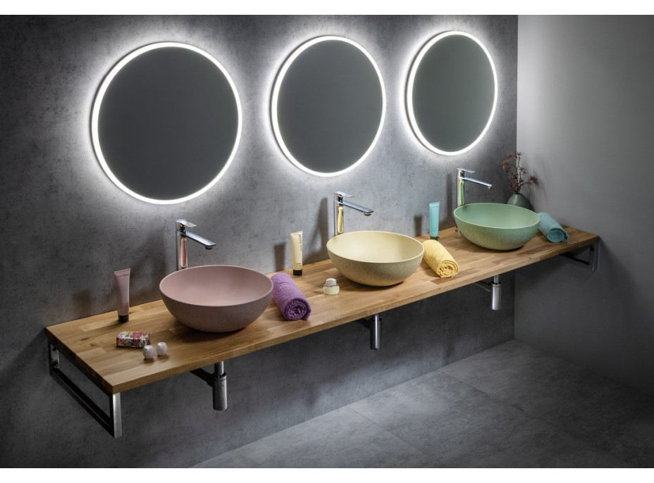 Sapho VISO okrúhle zrkadlo s LED osvetlením ø 50cm VS050