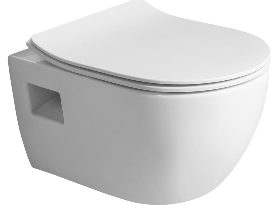 Bruckner LUNA závesná WC misa, Vortex Rimless, 35, 5x49cm, biela 201.331.4
