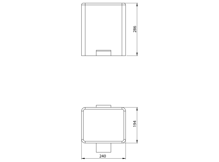Sapho Odpadkový kôš 5l, Soft Close, nerez mat DR101