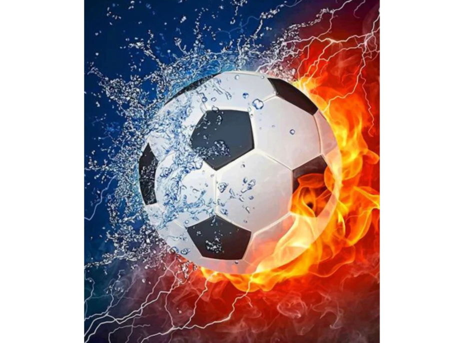 NORIMPEX Diamantové maľovanie Futbalová lopta 30x40cm