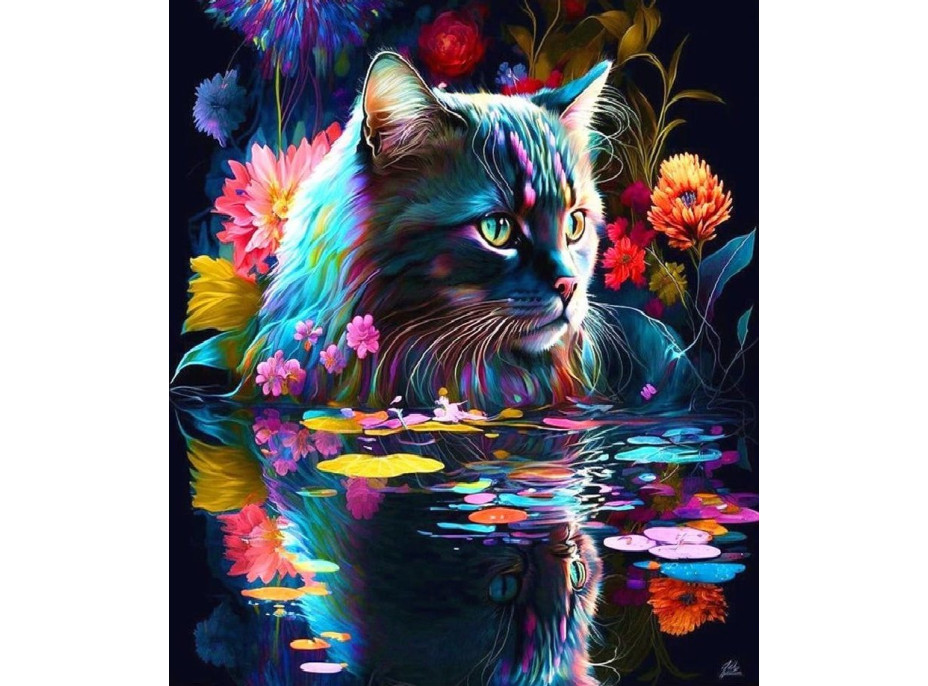 NORIMPEX Diamantové maľovanie Mačka 30x40cm