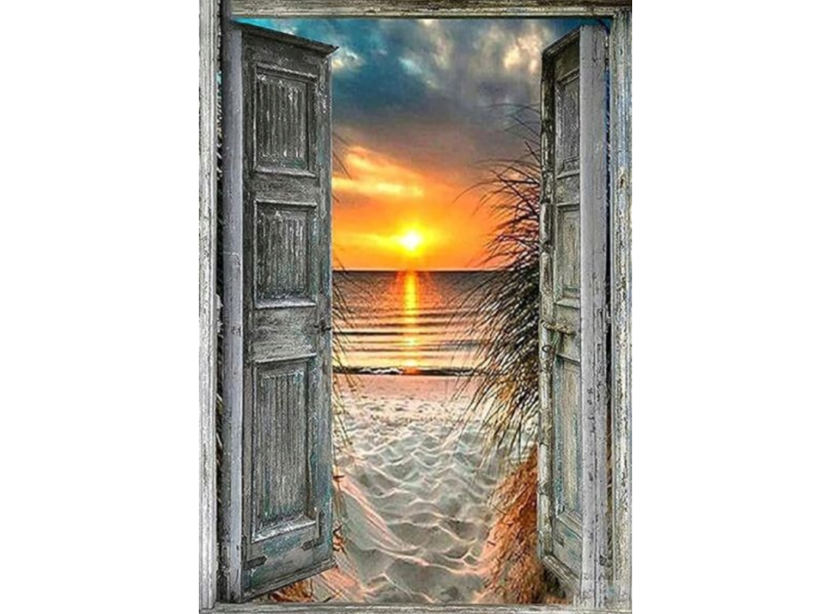 NORIMPEX Diamantové maľovanie Výhľad na pláž 30x40cm