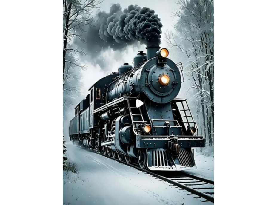 NORIMPEX Diamantové maľovanie Zimný expres 30x40cm