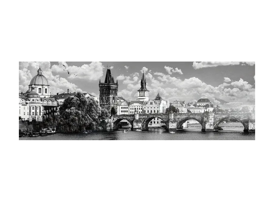 INTERDRUK Panoramatické puzzle: Around the World: Praha, Česko 1000 dielikov