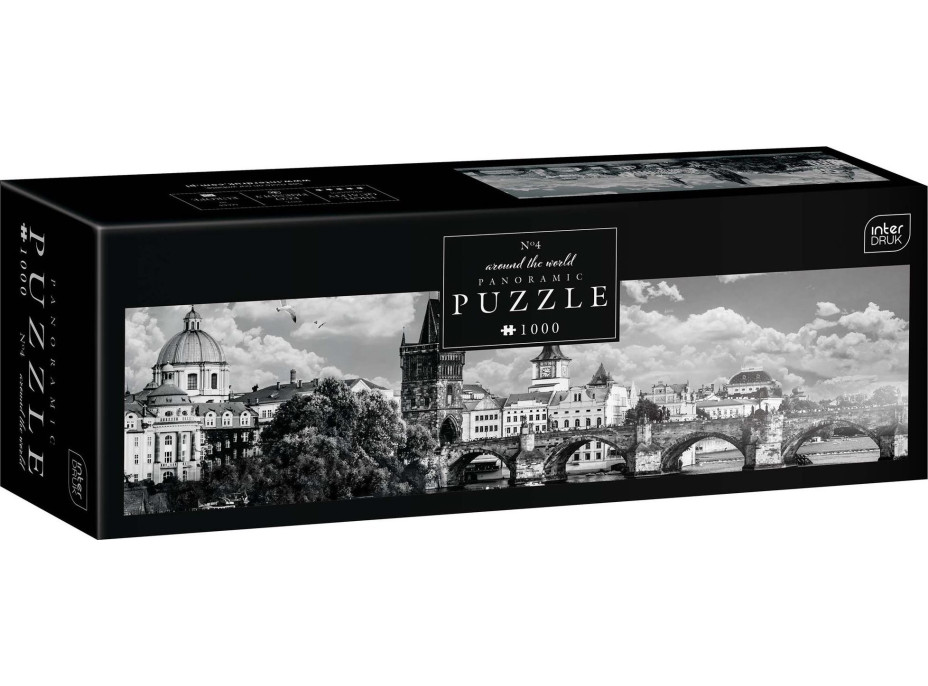 INTERDRUK Panoramatické puzzle: Around the World: Praha, Česko 1000 dielikov