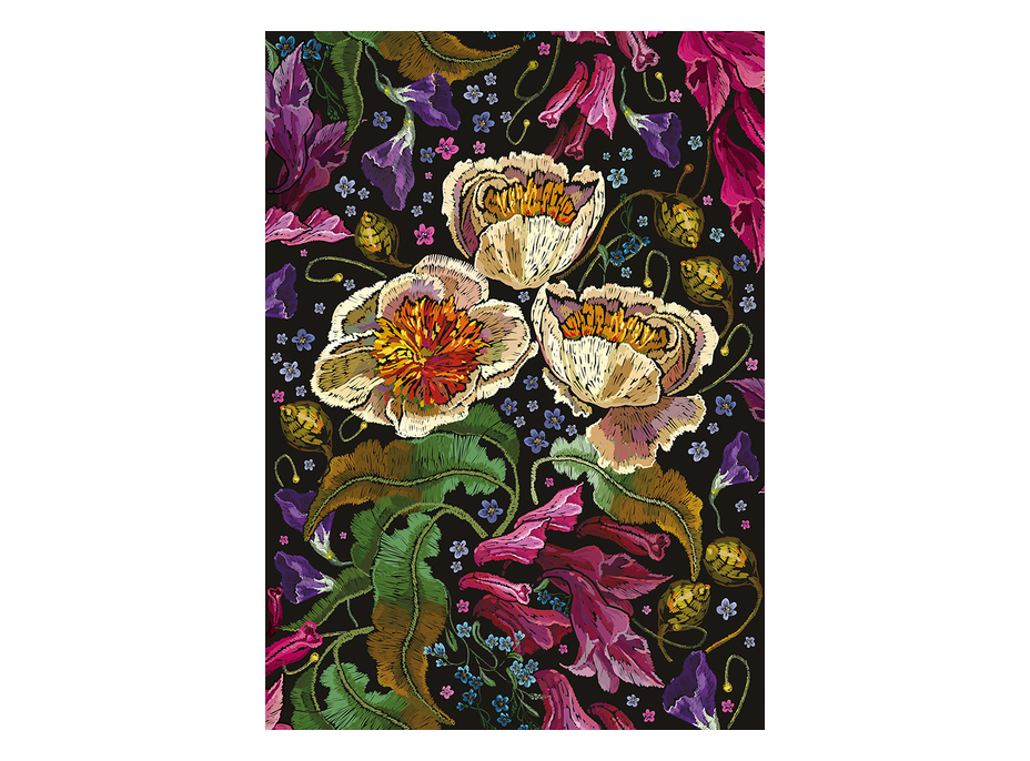 INTERDRUK Puzzle Flowers: Farebné kvety 1000 dielikov