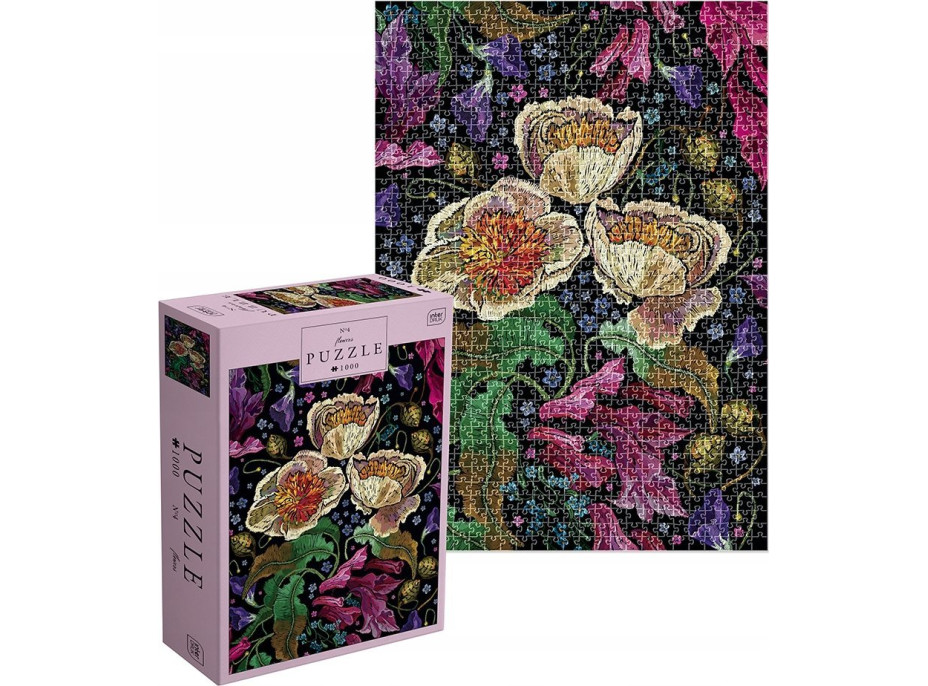 INTERDRUK Puzzle Flowers: Farebné kvety 1000 dielikov