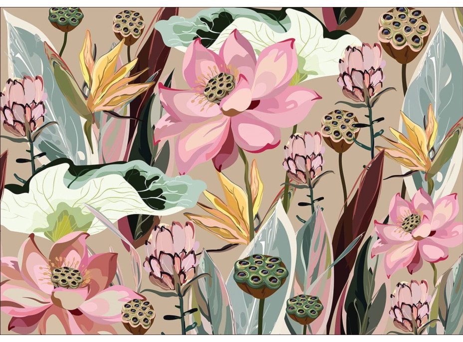 INTERDRUK Puzzle Flowers: Lotusy a Protey 1000 dielikov