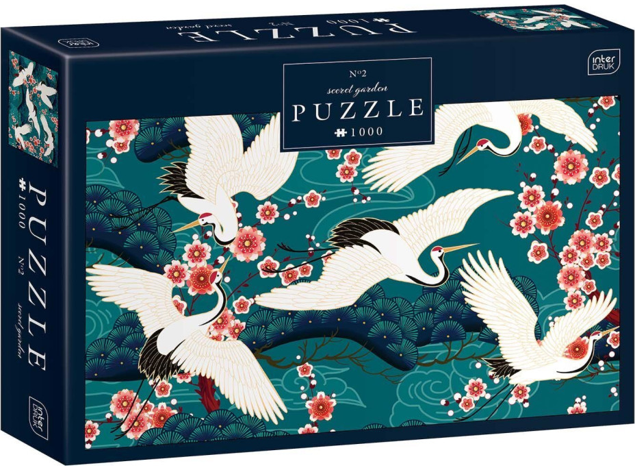 INTERDRUK Puzzle Secret Garden: Žeriavy 1000 dielikov