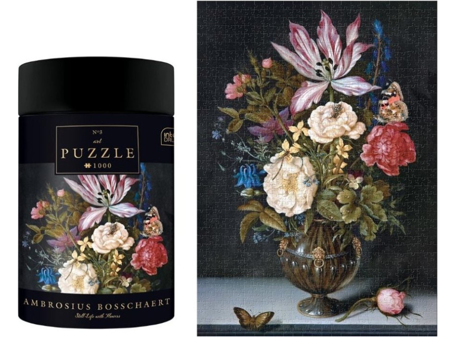 INTERDRUK Puzzle Art: Tichý život s kvetinami 1000 dielikov