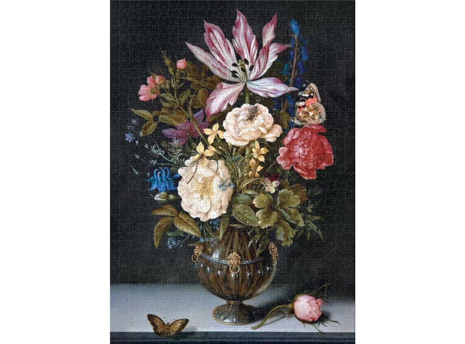 INTERDRUK Puzzle Art: Tichý život s kvetinami 1000 dielikov