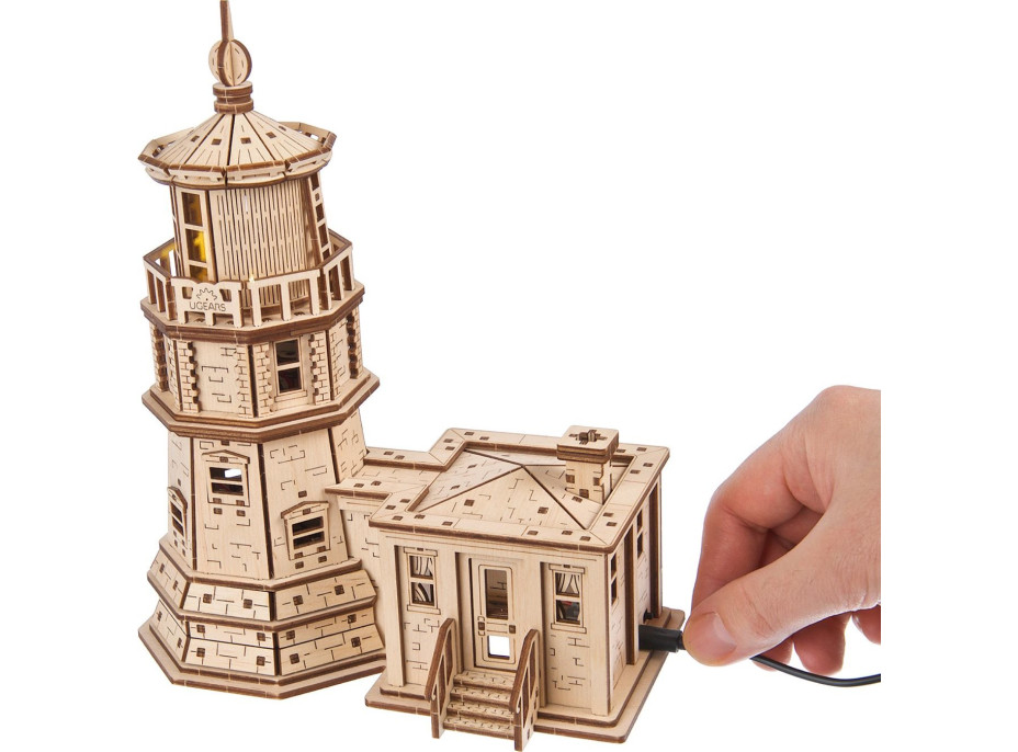 UGEARS Svietiace 3D puzzle Maják Split Rock 295 dielikov
