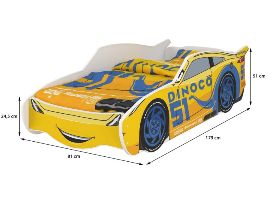 Detská autopostel Disney 160x80 - CRUZ RAMIREZ