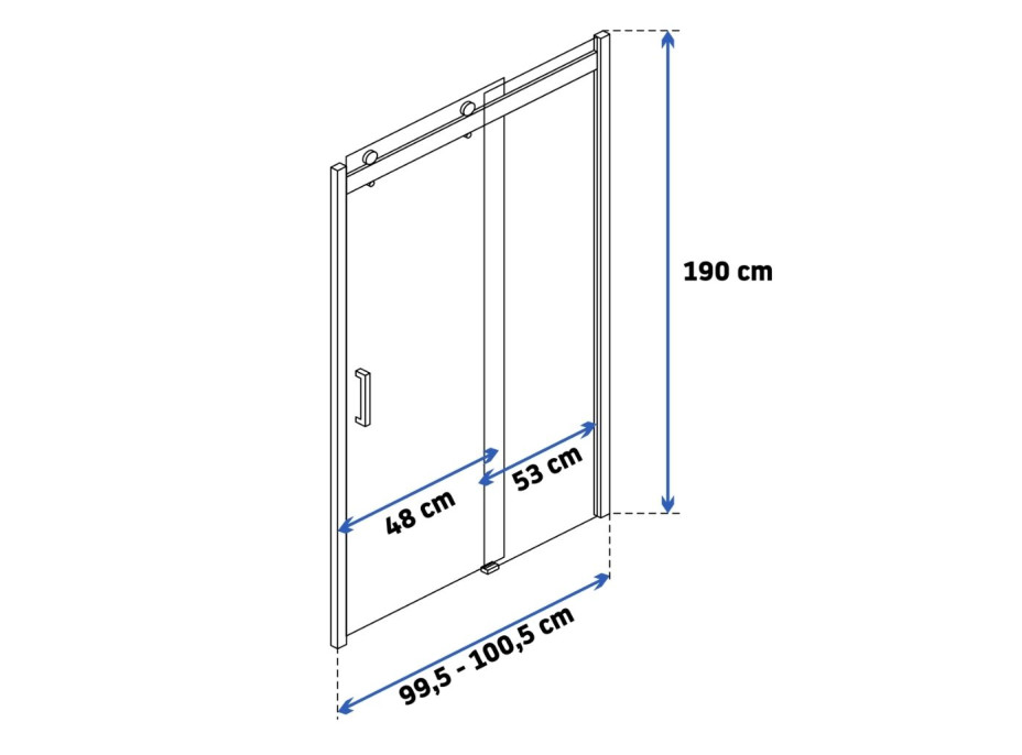 Sprchové dvere MAXMAX Rea NIXON 100 cm