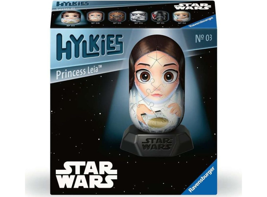 RAVENSBURGER 3D puzzle Hylkies: Star Wars: Princezná Leia 54 dielikov