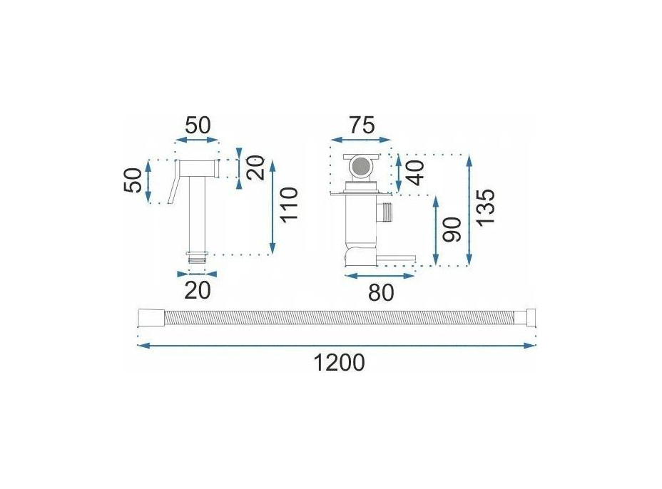 Bidetová sprchová batéria MAXMAX Rea LOOP - brúsená medená