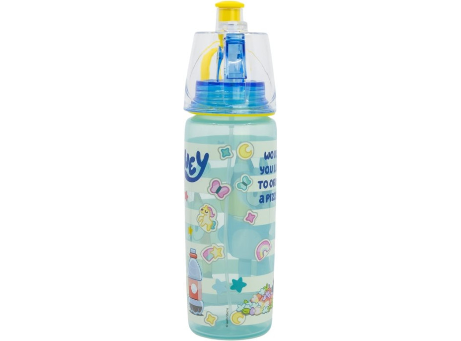 STOR Fľaša na pitie s rozprašovačom Bluey 575 ml