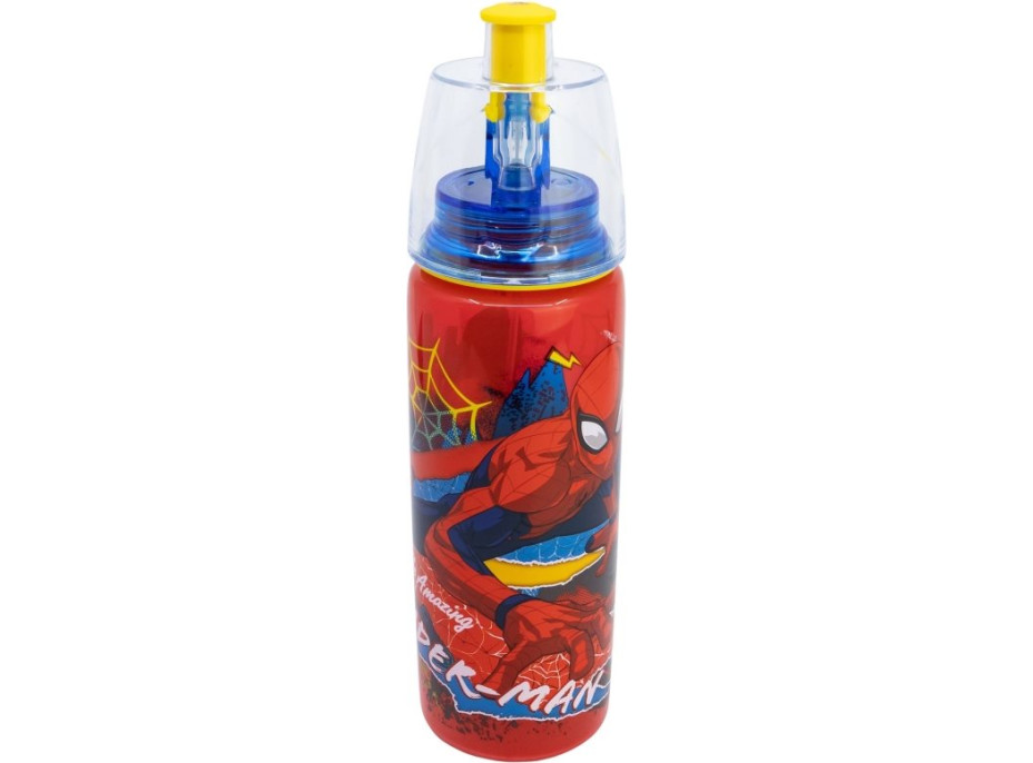 STOR Fľaša na pitie s rozprašovačom Spiderman 575 ml