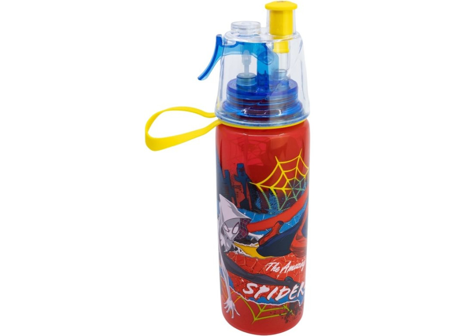 STOR Fľaša na pitie s rozprašovačom Spiderman 575 ml