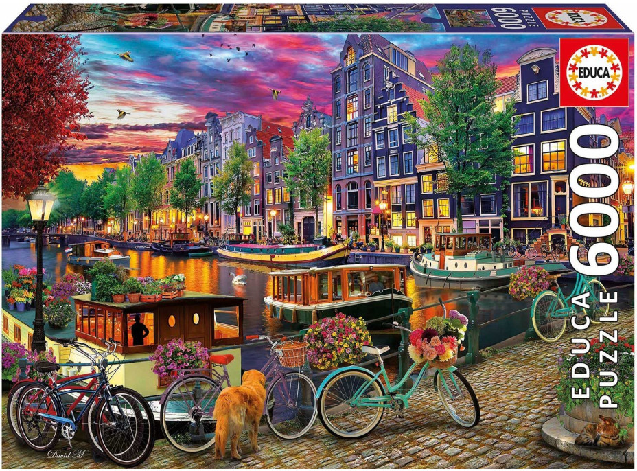 EDUCA Puzzle Bicykle v Amsterdame 6000 dielikov