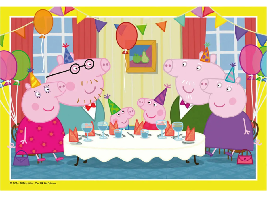 RAVENSBURGER Puzzle Prasiatko Peppa na oslave 2x12 dielikov