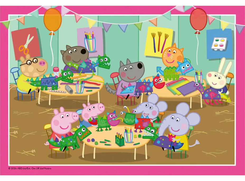 RAVENSBURGER Puzzle Prasiatko Peppa na oslave 2x12 dielikov