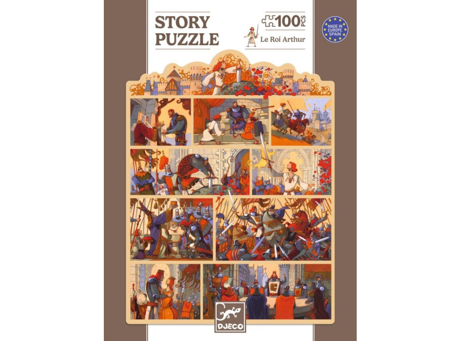 DJECO Puzzle s príbehom Kráľ Artuš 100 dielikov