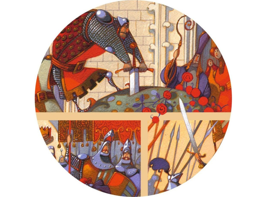 DJECO Puzzle s príbehom Kráľ Artuš 100 dielikov