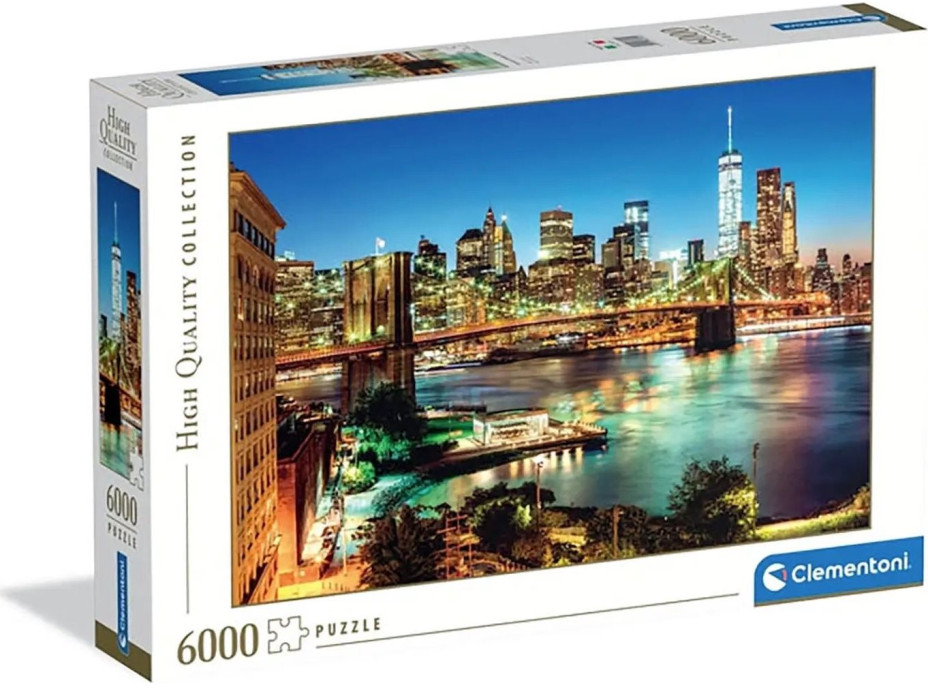 CLEMENTONI Puzzle Svetla nad Brooklynským mostom 6000 dielikov