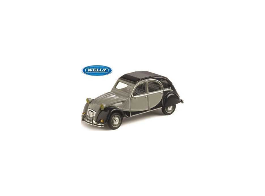 Welly Citroen 2CV Skala 1:24 čiernosivá