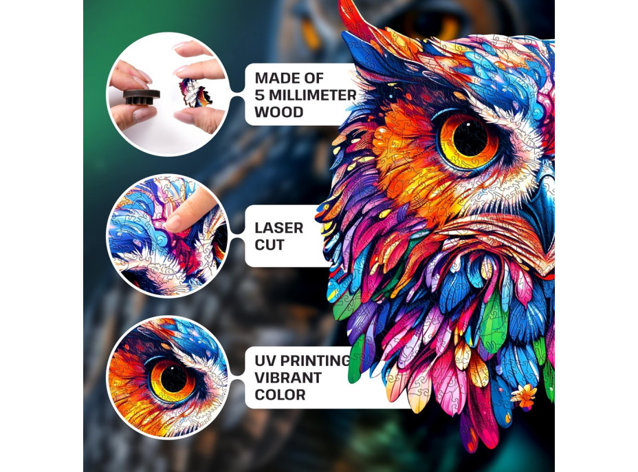 EscapeWelt Drevené puzzle Sovy 300 dielikov