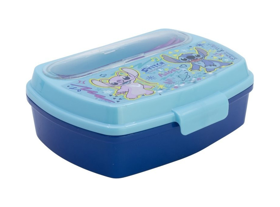 STOR Box na desiatu s príborom Angel a Stitch