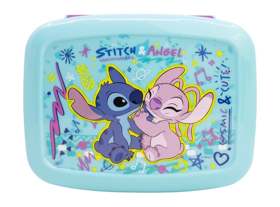 STOR Box na desiatu s priehradkami Angel a Stitch