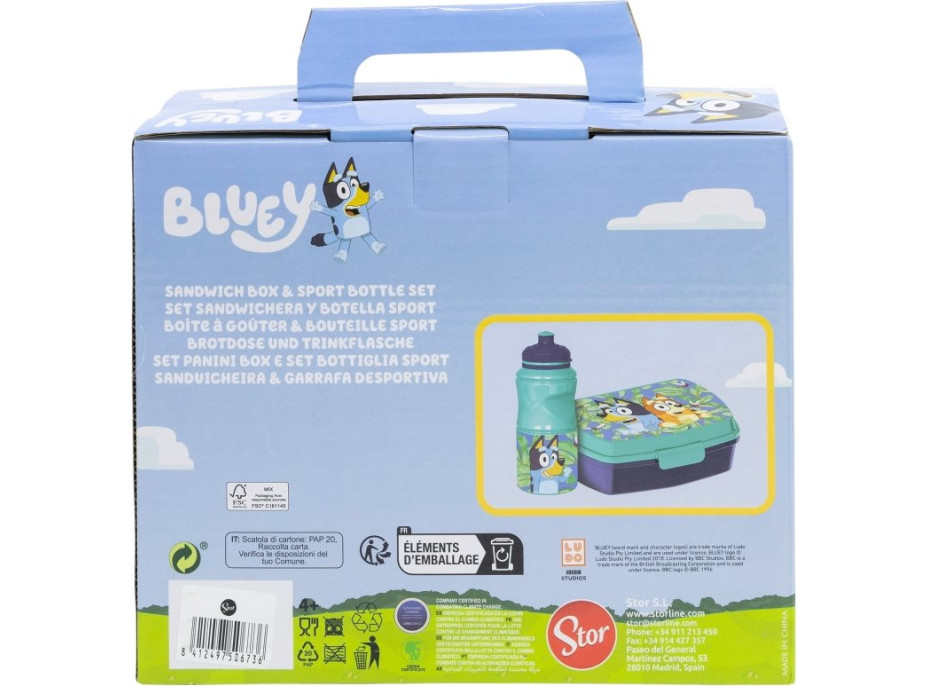 STOR Detská jedálenská súprava 2v1 Bluey