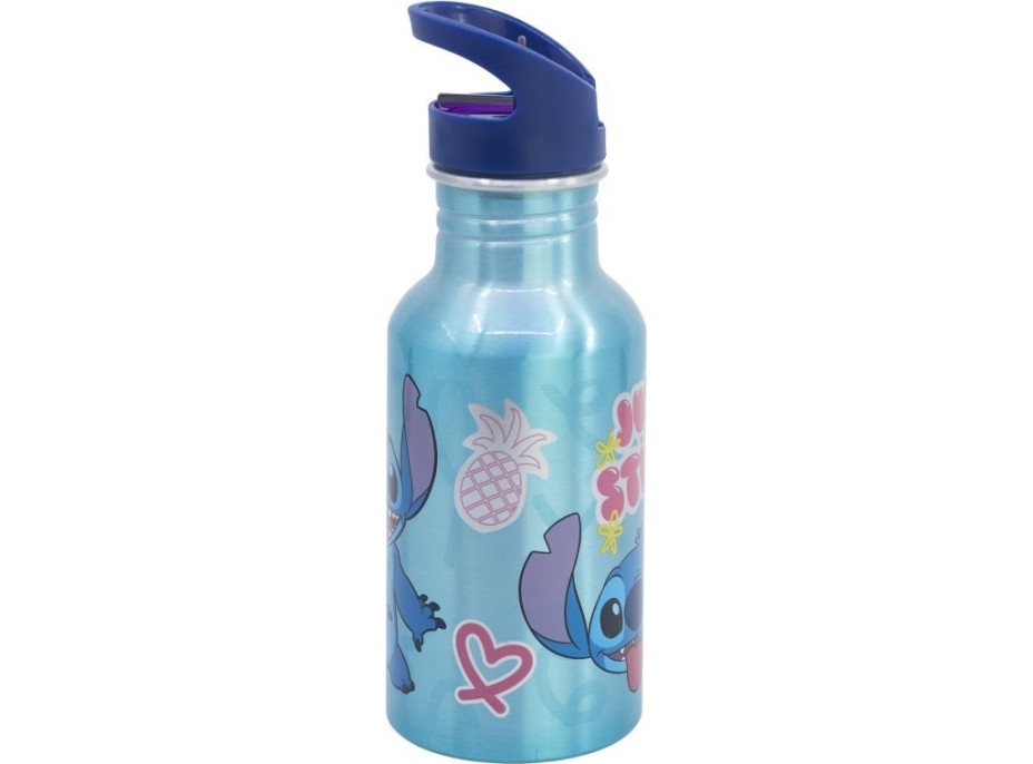 STOR Fľaša na pitie hliníková Stitch 545 ml