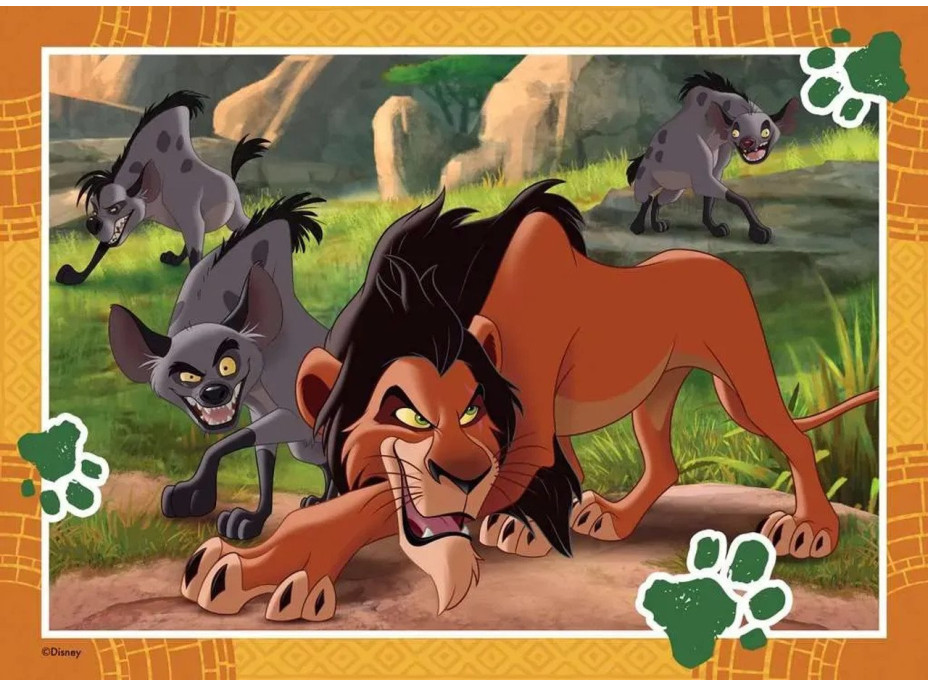 RAVENSBURGER Puzzle Disney: Leví kráľ 4x42 dielikov