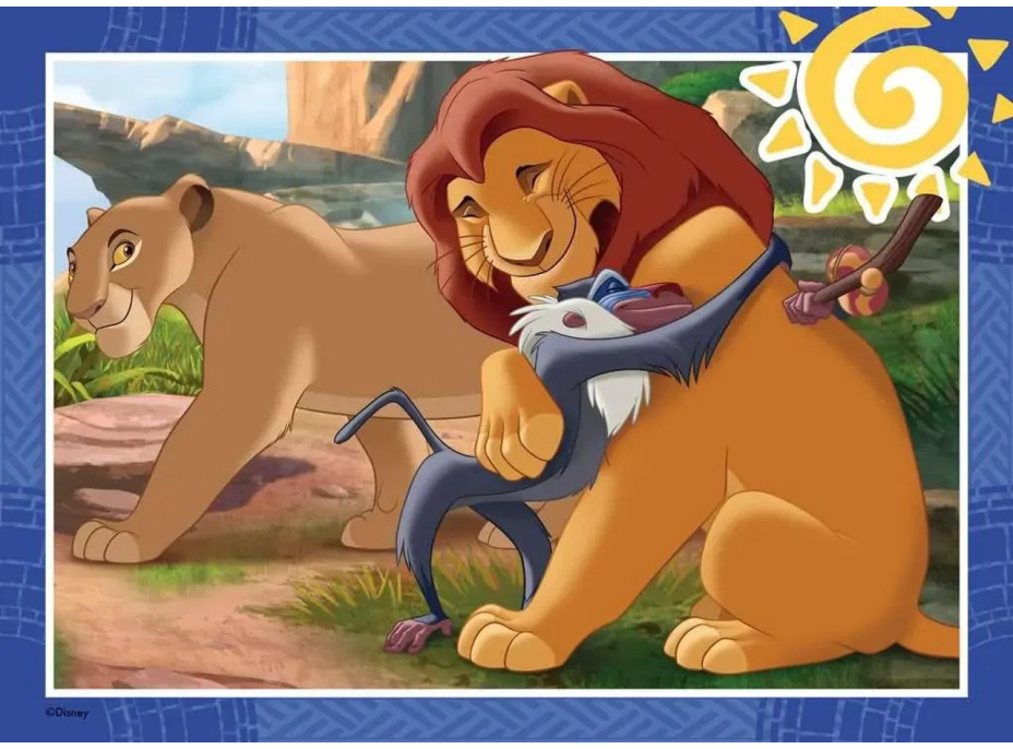 RAVENSBURGER Puzzle Disney: Leví kráľ 4x42 dielikov