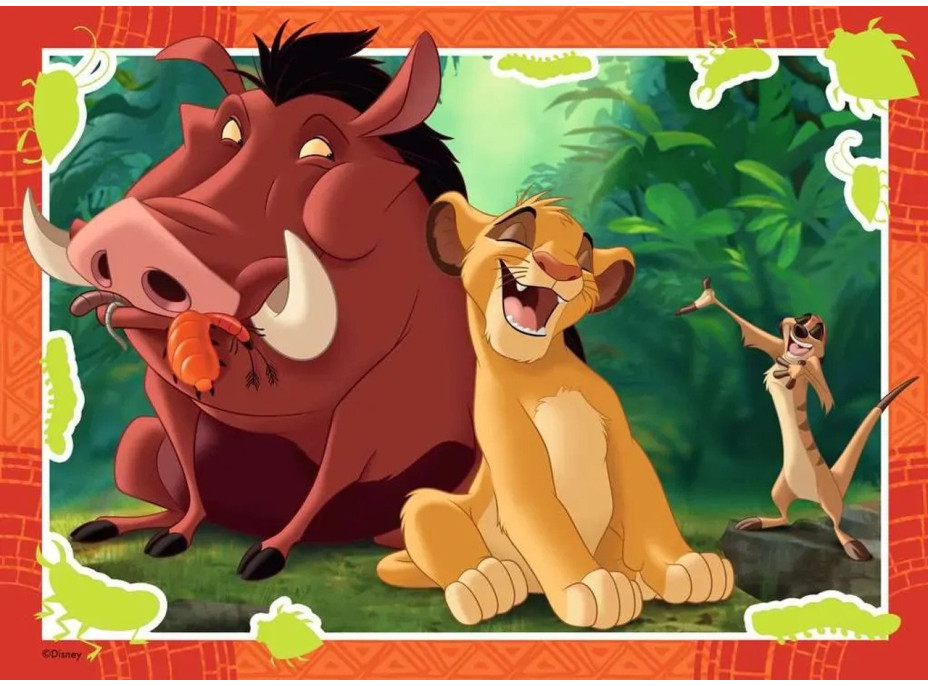 RAVENSBURGER Puzzle Disney: Leví kráľ 4x42 dielikov