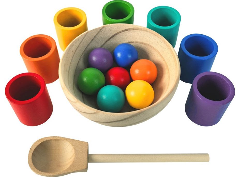 2Kids Toys Dúhové guličky a kalíšky 7 farieb