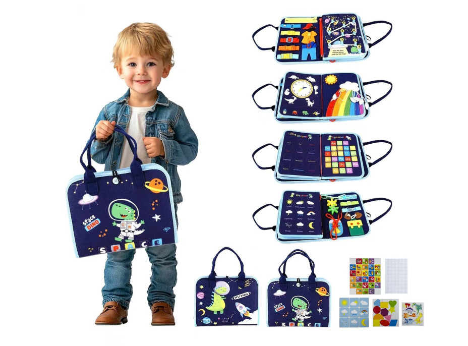 2Kids Toys Senzorické busy kniha Vesmír