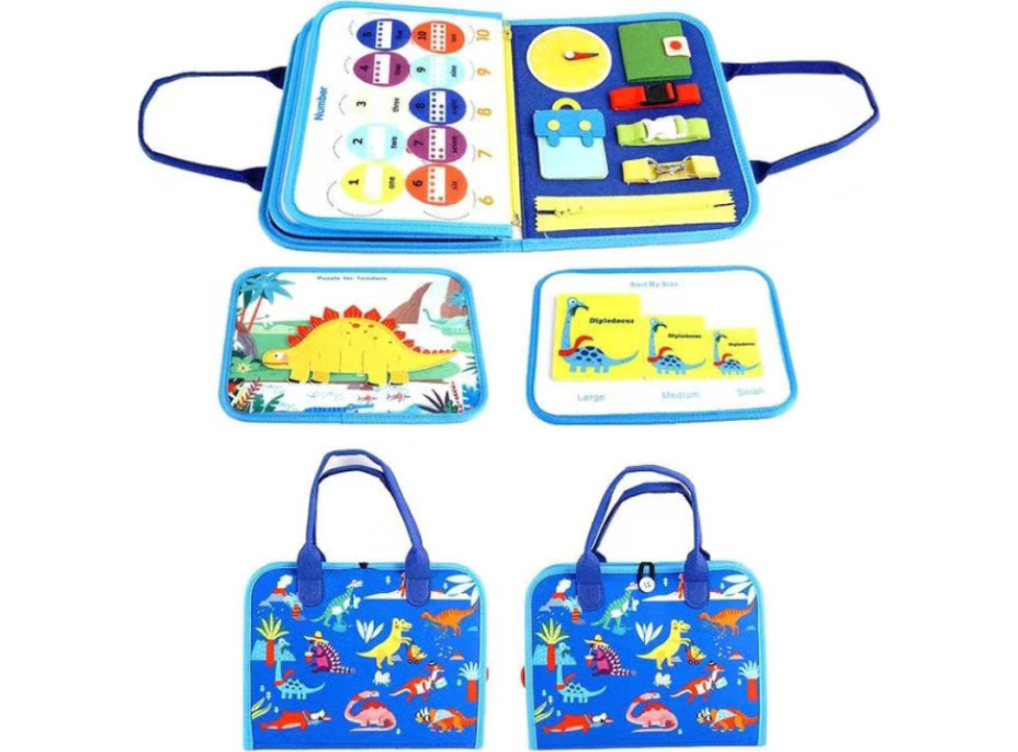 2Kids Toys Senzorické busy kniha Dinosaury 2