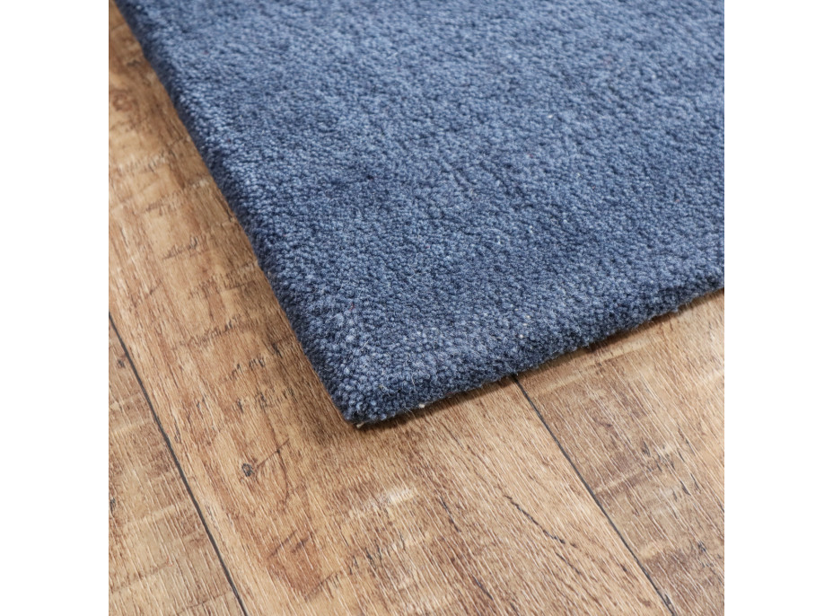 Ručne všívaný kusový koberec Asra wool modrá