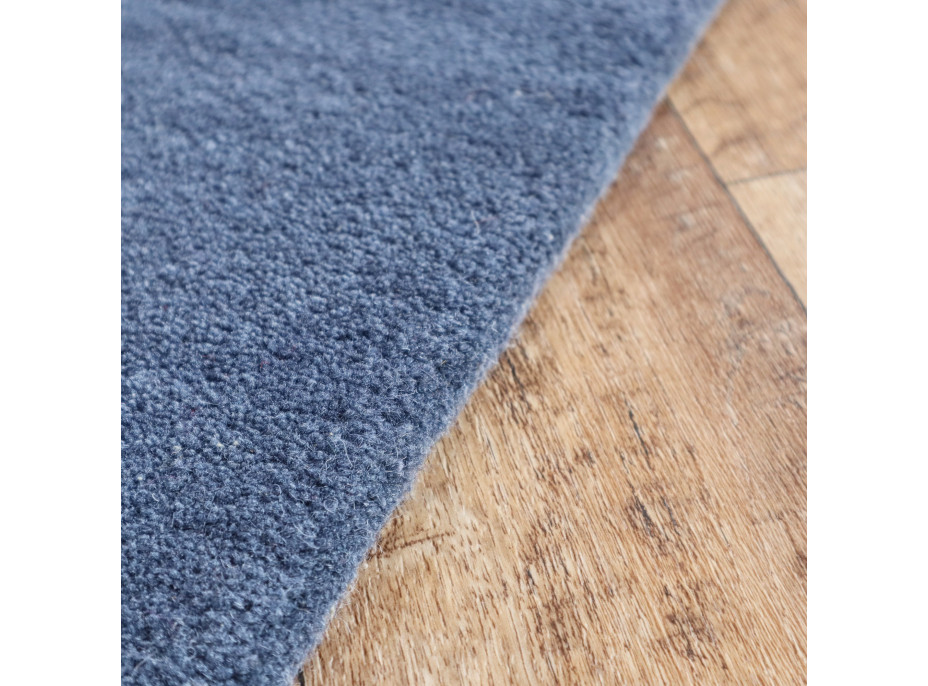 Ručne všívaný kusový koberec Asra wool modrá