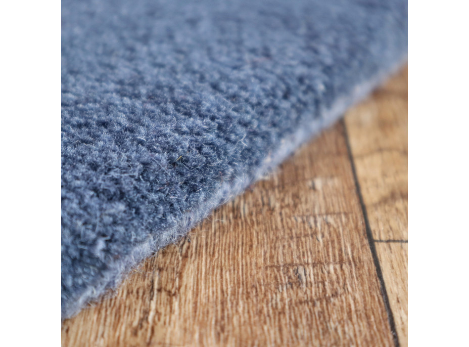 Ručne všívaný kusový koberec Asra wool modrá